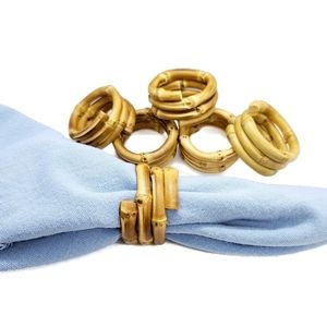 Wooden Napkin Rings-Bamboo, Rustic, Boho Decor